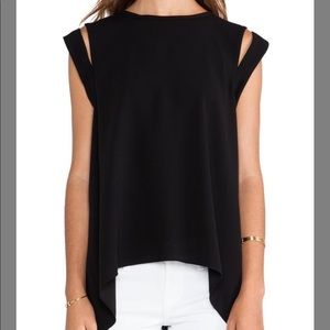 BCBGMAXAZRIA Open Back Blouse
